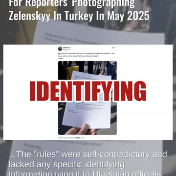 Fact Check: Image Does NOT Prove Ukraine Issued 'Rules For Reporters' Photographing Zelenskyy