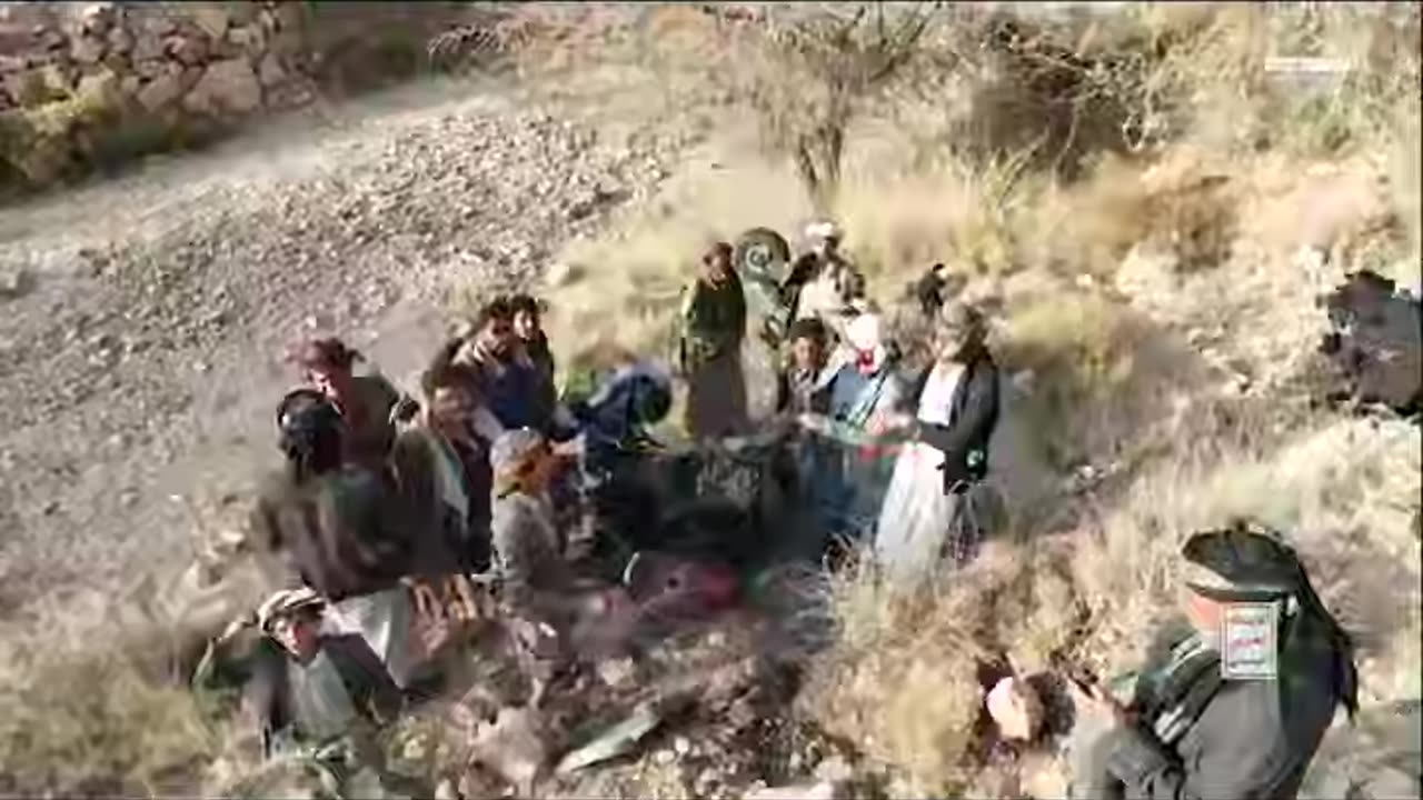 Scenes of the wreckage of the American MQ-9 drone that was shot down in Yemeni airspace
