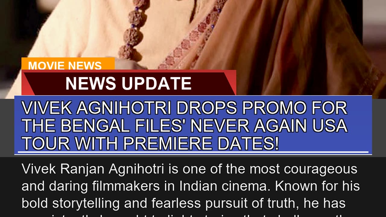 Vivek Agnihotri Drops Promo for the Bengal Files