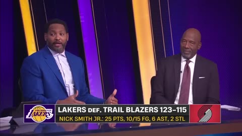 "Bronny's best game" - James Worthy GOES CRAZY Lakers beat Blazers 123-115 without LeBron, Luka & AR