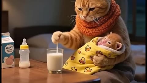 Mother Cat Comforts Her Kitten 💖🐱 | Heartwarming AI Short