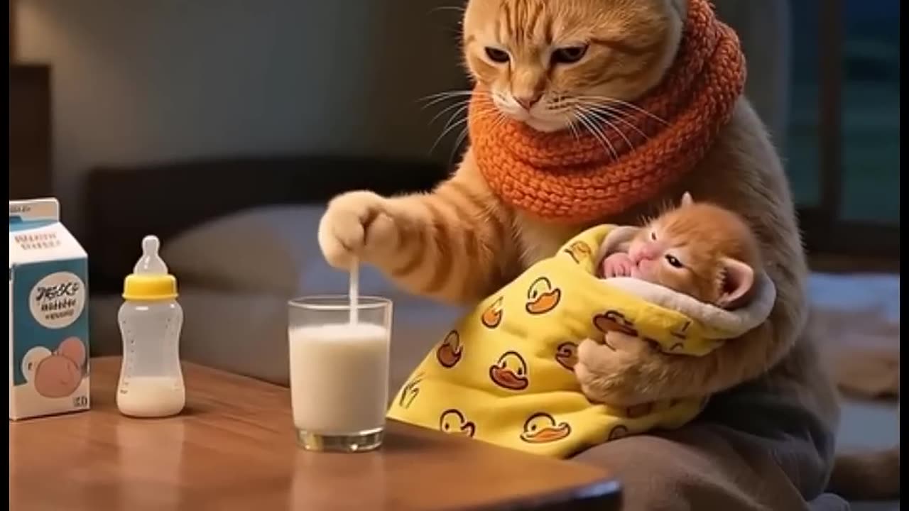 Mother Cat Comforts Her Kitten 💖🐱 | Heartwarming AI Short