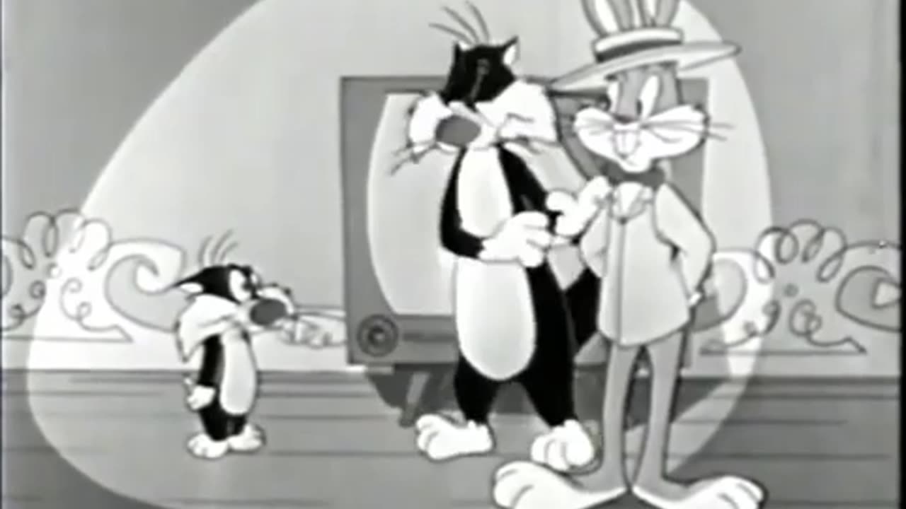 The Bugs Bunny Show: A Tale of Two Kitties off-screen spanking scene
