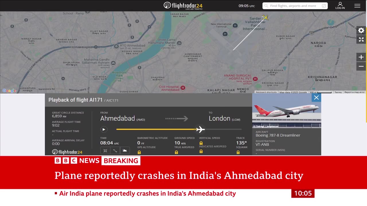 Passenger plane heading for London crashes in India