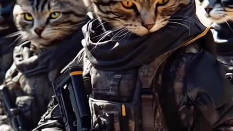Special forces cats' wilderness training #specialforces #ai #cat #fyp