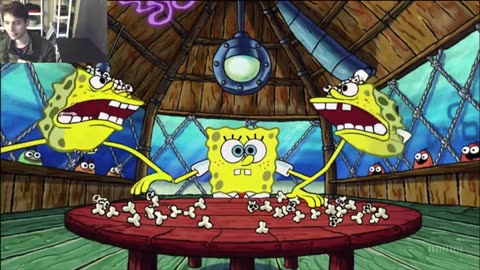 Outtake #3109 Of SpongeBob SquarePants Attempts Popcorn Eating Challenge Fake Funny Parody Animated