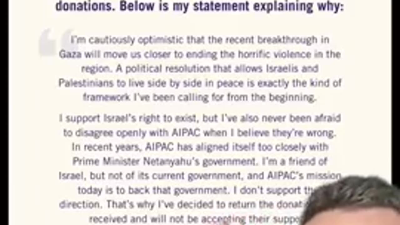 For the first time, a US politician has cut ties with AIPAC