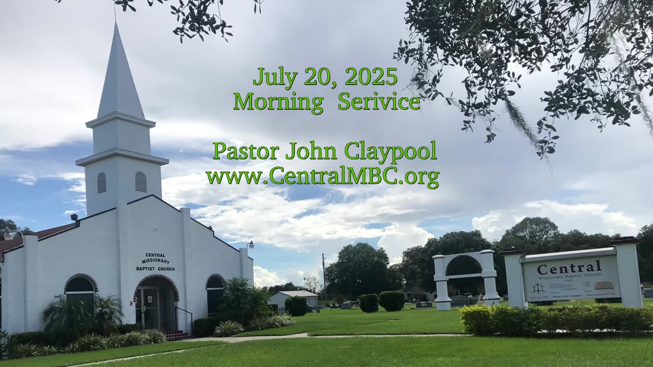 Morning Sermon 7/20/2025