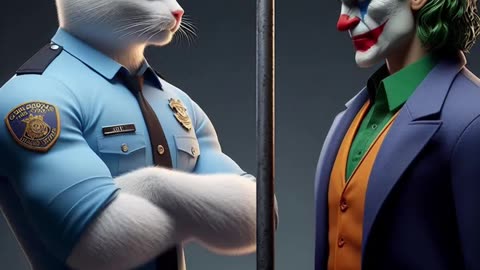 Police Cat 🆚 Joker 😾👊🃏