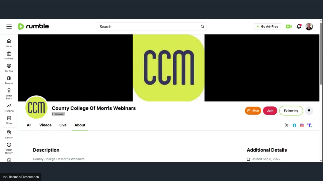 County College Of Morris Webinars
