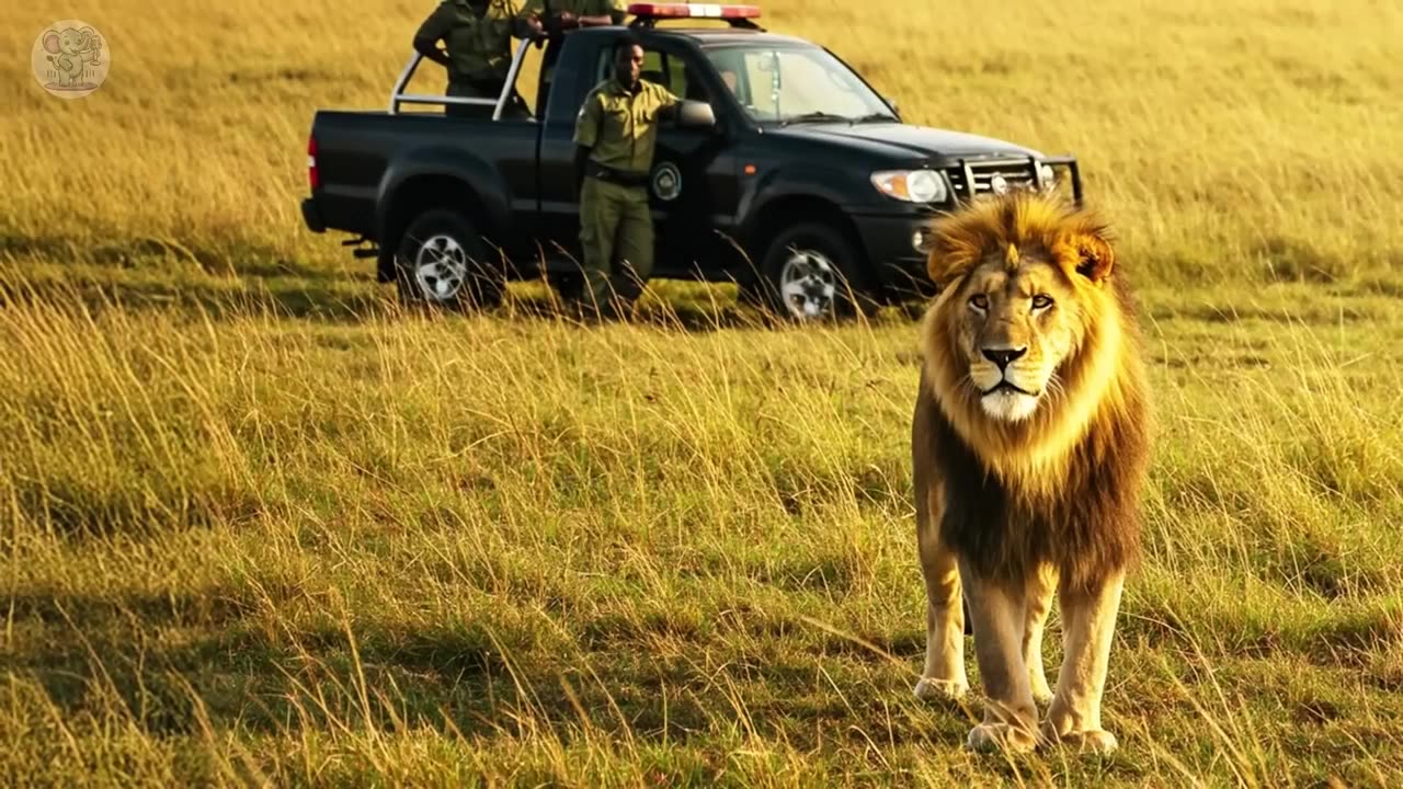 Male lion begs man to save his pregnant mate, then a miracle happens