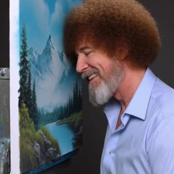 Bob Ross tries a new technique