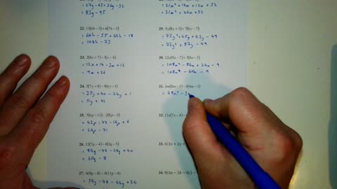 Expanding Brackets 1 - Solutions