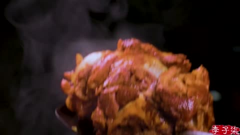 Stewing a pot of delicious sauced ribs