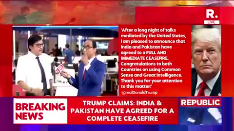 🇮🇳🇺🇸 Indian media is upset that US President Trump mediated and announced the ceasefire between India and Pakistan