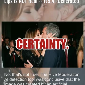 Fact Check: Image Showing Melania Trump Kissing Jeffrey Epstein On The Lips Is NOT Real -- It's AI