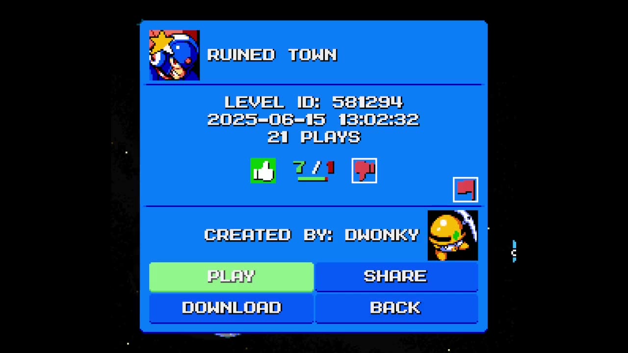 Mega Man Maker Level Highlight: "Ruined Town" by Dwonky