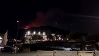 Italy's Mount Etna erupts in fiery display