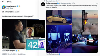 Elon Musk | "Ultimately We Will Have 42 Engines. It Was Inevitable As the Prophecy Foretold By the Great Prophet Douglas Adams In His Book...The Answer to the Meaning Life Is 42." + Revelation 11:1-2 & 13:5, Daniel 13:4-6