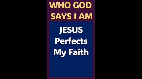 JESUS PERFECTS MY FAITH #wordofgod #faith #healed #delivered #hope #confidence #god #jesus