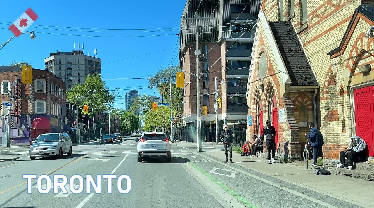 Driving Most Dangerous Street in Toronto Canada - Sherbourne St
