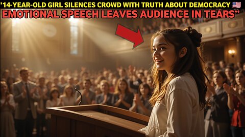 14Year-Old Girl SILENCES Crowd With Truth About Democracy🇺🇸Emotional Speech Leaves Audience in Tears