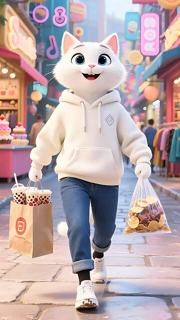 A white cat family story which hurt