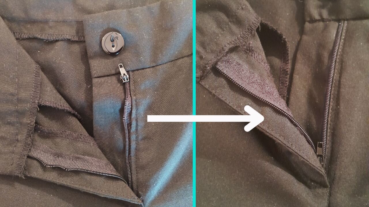 How To A Replace Broken Fly Front Pants Zipper | Sew zipper on pants easily | Fix A Fly Front Zipper