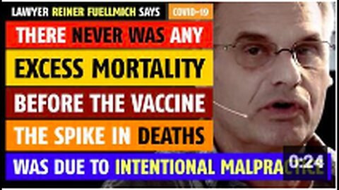 "Reiner Fuellmich Claims No Excess COVID-19 Mortality Prior to Vaccine"