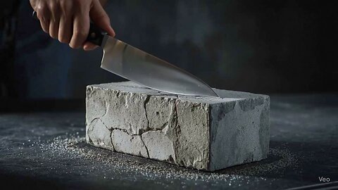 ASMR CUTTING CONCRETE BLOCK