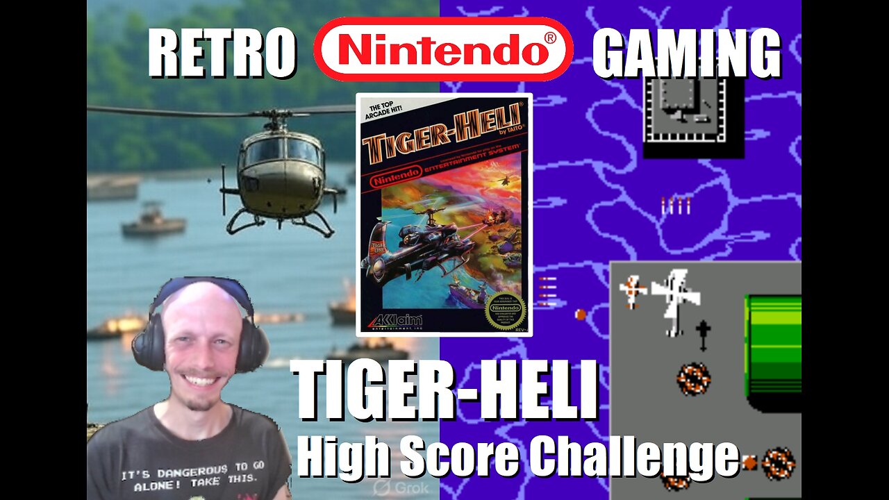 Tiger-Heli (NES): Destroy Tanks and Shoot for a High Score with BrightGaming in an Arcade Hit Game