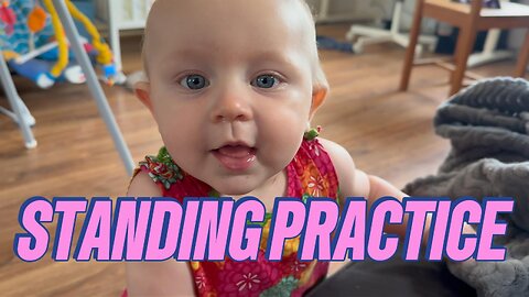 baby kayla learning to stand (fell twice but kept smiling) 💕 funniest baby moments