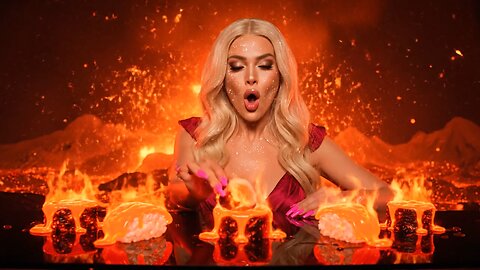 The sushi is on fire