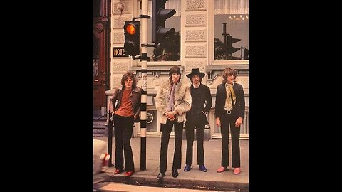 Pink Floyd in Amsterdam, 1968. Waiting for The Beatles to cross the street