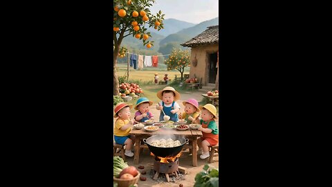 Kids having Dinner
