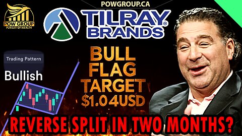 Why TLRY Jump Today? Tilray Reverse Split 2 Months Out? $1.04USD Bull Flag Target