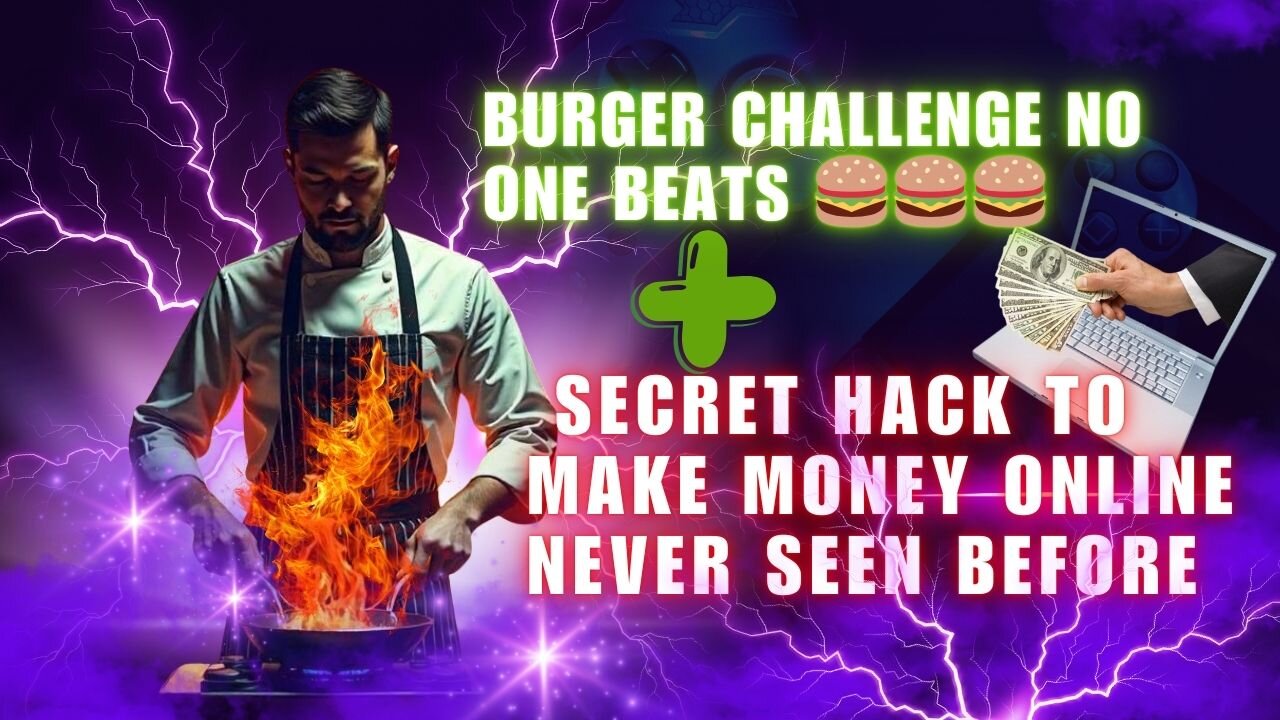 Burger Challenge No One Beats 🍔 + Secret Hack to Make Money Online Never Seen Before