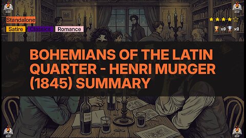 Bohemians of the Latin Quarter - Henri Murger (1845) Summary