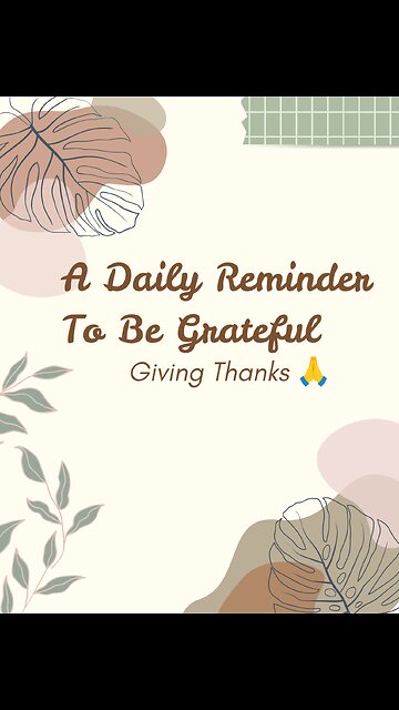 A Daily Reminder To Be Grateful March 29 2025