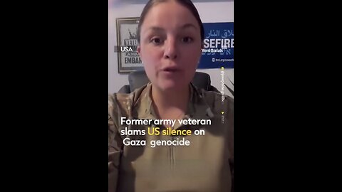 Former army veteran slams US silence on Gaza genocide