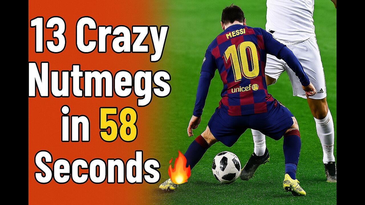 Top 13 Nutmegs in Football 🔥 Messi, Ronaldo, Neymar & More!