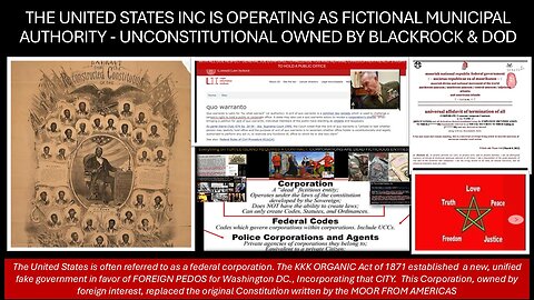 THE UNITED STATES INC IS OPERATING AS FICTIONAL MUNICIPAL AUTHORITY - UNCONSTITUTIONAL