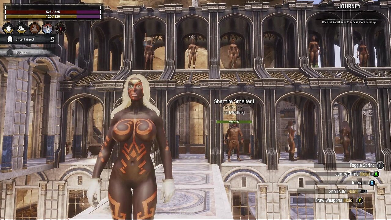 Conan Exiles beginners building my super awesome base Busty boobs Breast Expansion huge tits