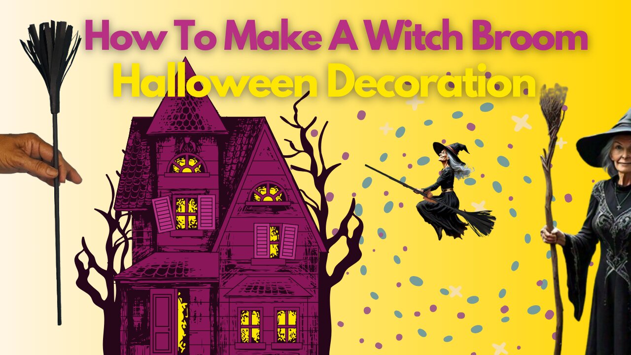 How to Make a Witch Broom with Paper | Easy DIY Halloween Craft