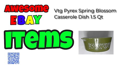Vtg Pyrex Spring Blossom Casserole Dish 1.5 Qt #ebay #buyitnow