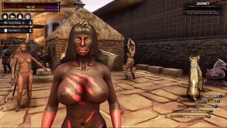 Conan Exiles farming rocks and sorcerers head hunter event Busty boobs