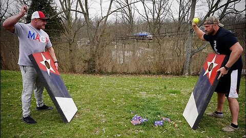 Corn Hole Nut Shot Challenge!!!