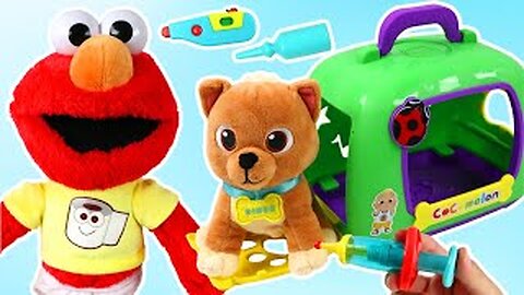 Elmo Takes His Puppy to the Pet Toy Hospital!