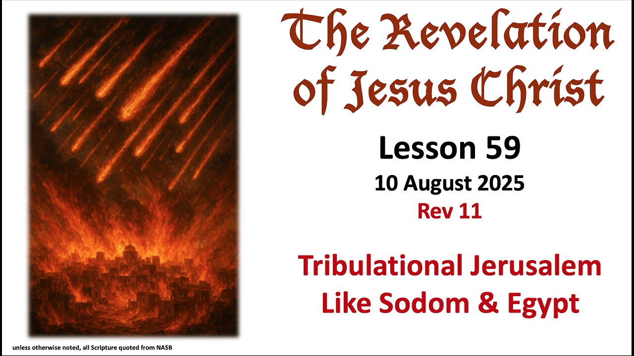 Revelation Lesson 59: Tribulational Temple and Jerusalem