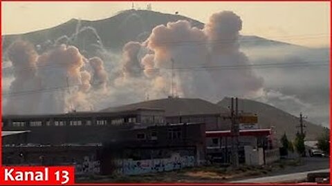 Iranian air base and airport are razed to the ground in Tabriz in attack involving fighter jets
